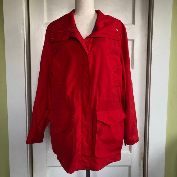 VTG Pacific Trail Red Jacket Womens Large Made in Korea Plaid Lined Outdoor Coat - Picture 2 of 16